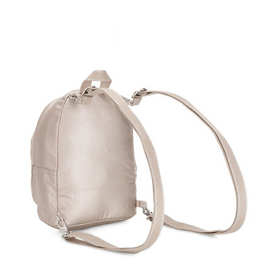 Kipling Delia Compact Metallic Convertible Rygsække Beige | DK 1558MQ